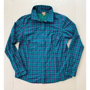 Duluth Trading Co Women's Sun Protection Hiking Fishing Shirt Plaid - Large